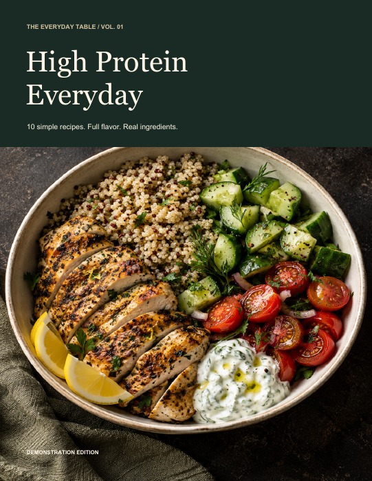 High Protein Everyday cookbook cover